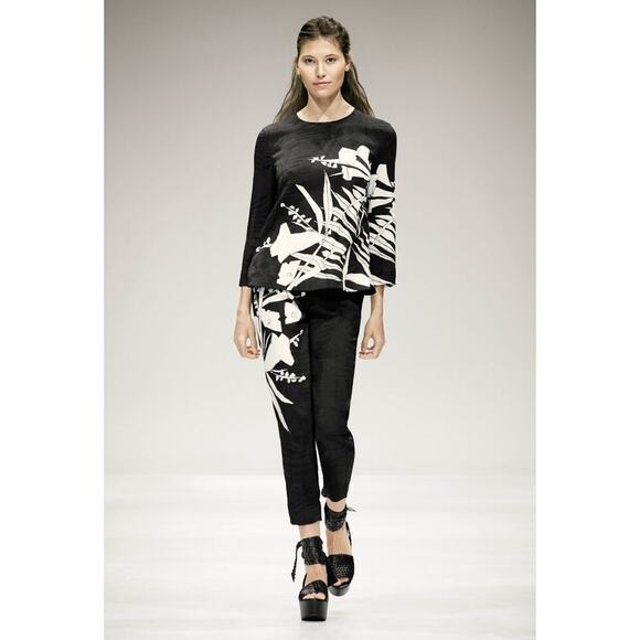 Escada Monochrome Print Top